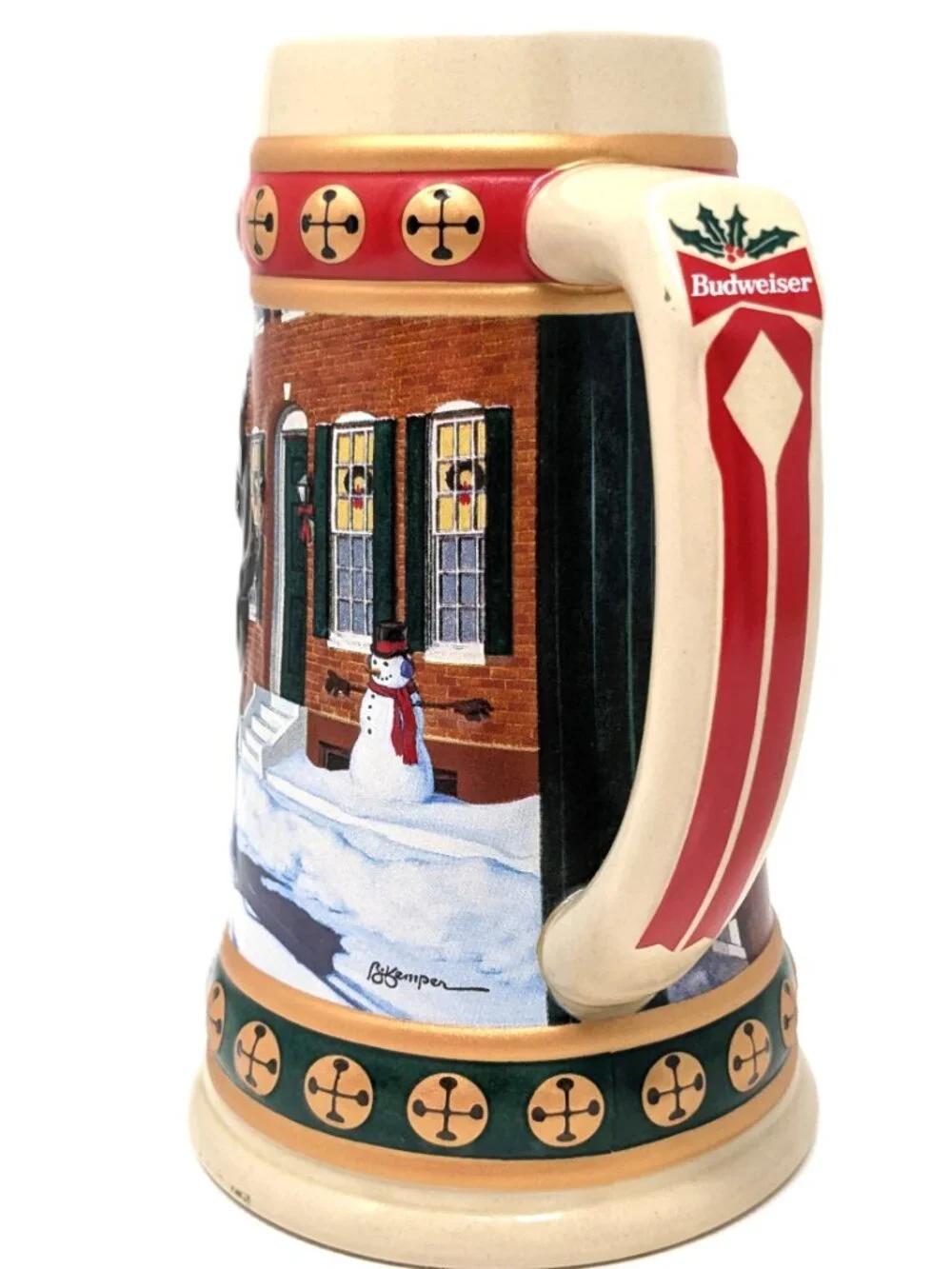 Budweiser Holiday Stein Collection 1994 Hometown Holiday Clydesdale Beer Mug